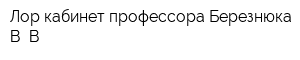 Лор-кабинет профессора Березнюка В В