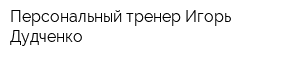 Персональный тренер Игорь Дудченко
