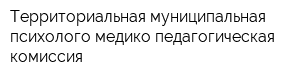 Территориальная муниципальная психолого-медико-педагогическая комиссия