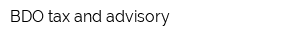 BDO tax and advisory