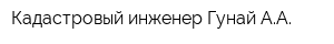 Кадастровый инженер Гунай АА