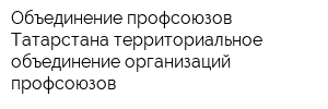 Объединение профсоюзов Татарстана-территориальное объединение организаций профсоюзов