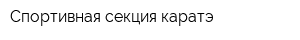 Спортивная секция каратэ